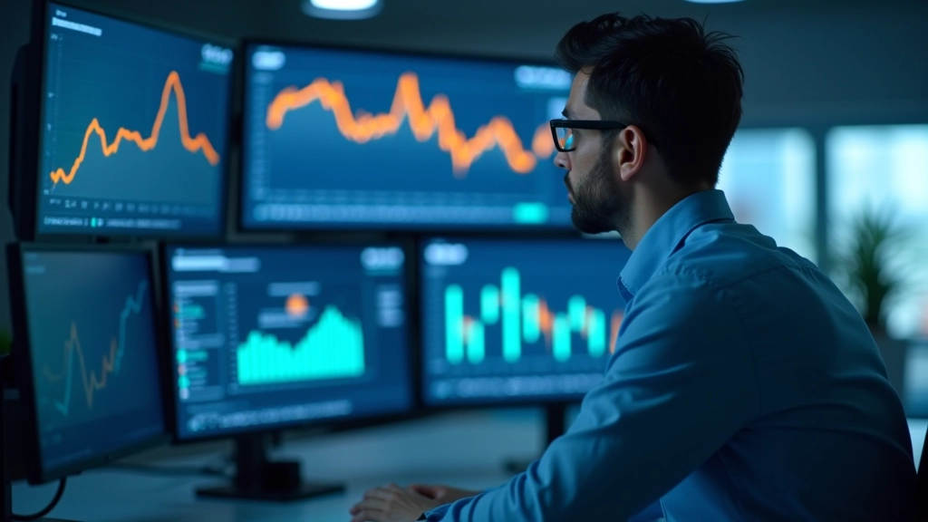 Graphiques de taux financiers affichés sur écran