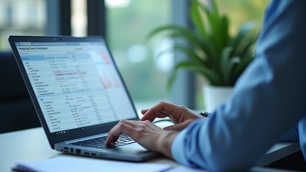 Analyse de données financières sur ordinateur portable
