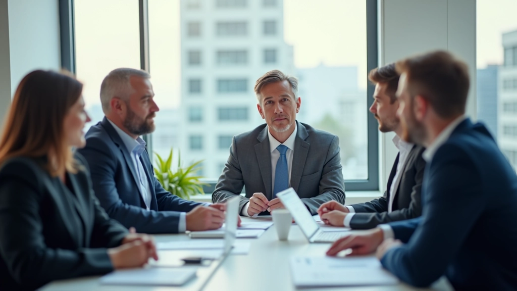 Réunion d'équipe analysant des données financières